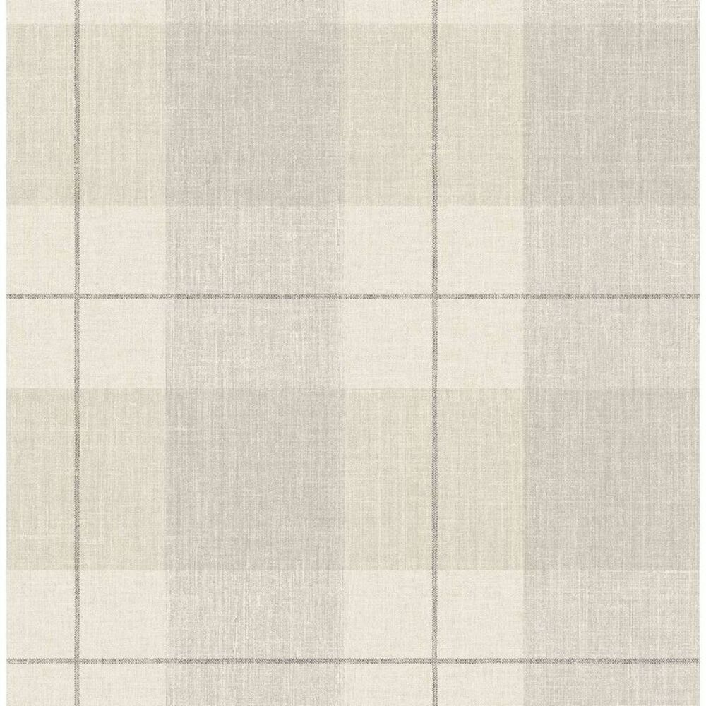 Neutral Lenox Hill Plaid Peel and Stick Wallpaper